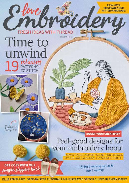 Love Embroidery Magazine  half price special offer on subscriptions.